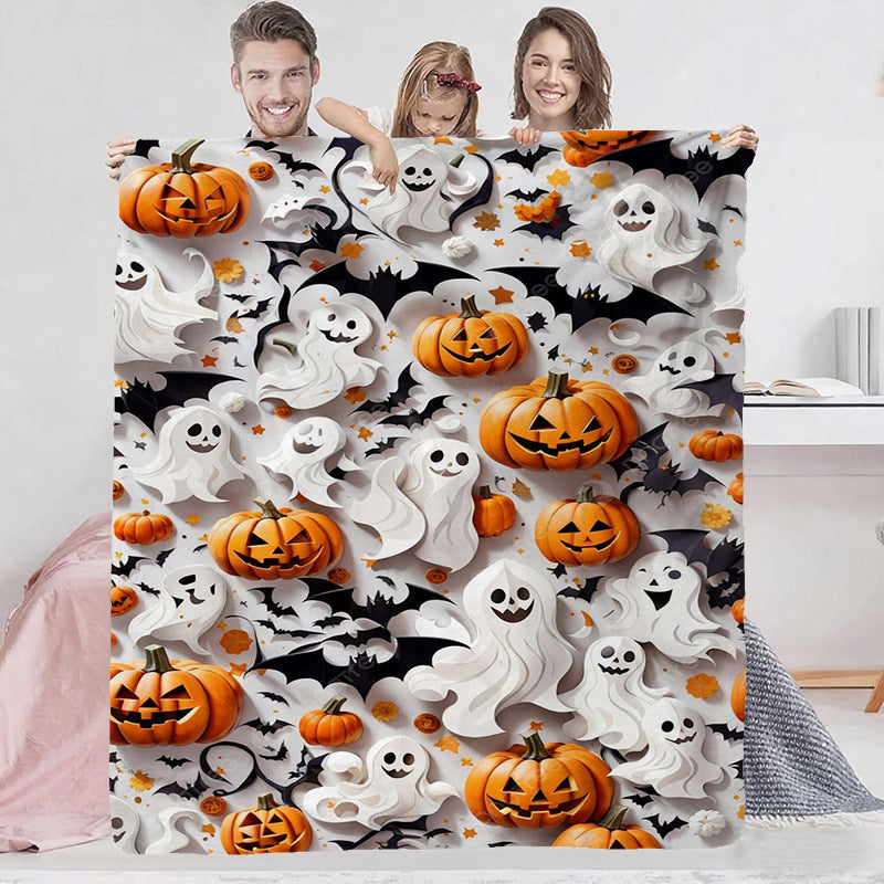 Halloween fleece blanket print design detail